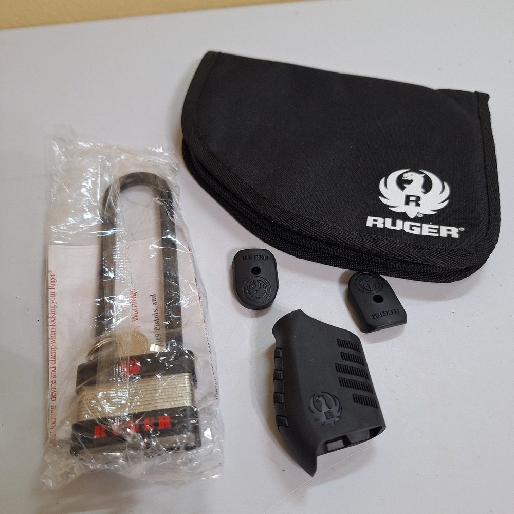 Ruger Accessories Bundle Lock w/ Keys Case Grip Sleeve OEM Set 13.6oz